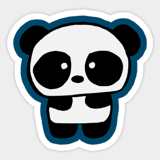 Cute Baby Panda - Ocean Blue Sticker